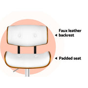 Artiss Set of 2 Wooden Bar Stools Bar Stool Kitchen Chair Dining Pad Gas Lift