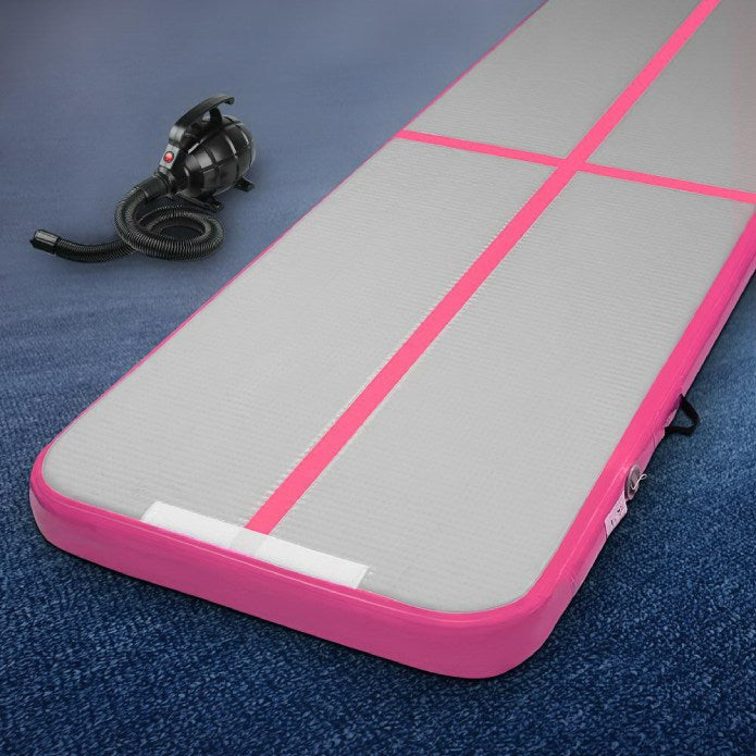 Everfit Gofun Inflatable Air Track Mat With Pump Tumbling Gymnastics