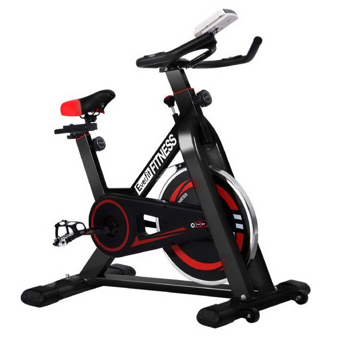 Everfit Spin Exercise Bike - Commercial Home Workout Gym Black