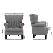 Artiss Armchair Lounge Chair Accent Chairs Armchairs Fabric Single Sofa
