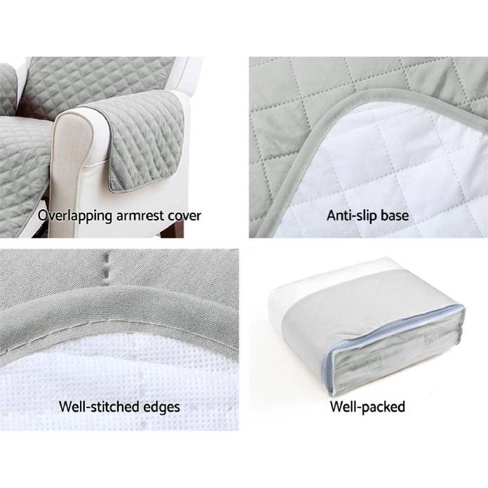 Artiss Sofa Cover Quilted Couch Covers Lounge Protector Slipcovers 3 Seater