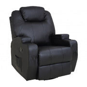 Massage Sofa Chair Recliner 360 Degree Swivel PU Leather Lounge 8 Point Heated