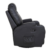 Massage Sofa Chair Recliner 360 Degree Swivel PU Leather Lounge 8 Point Heated