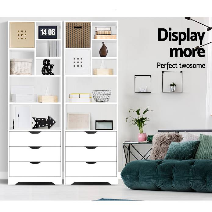 Artiss Display Drawer Shelf - White