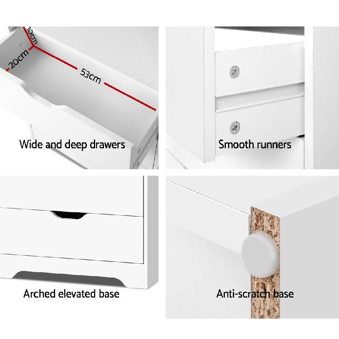 Artiss Display Drawer Shelf - White