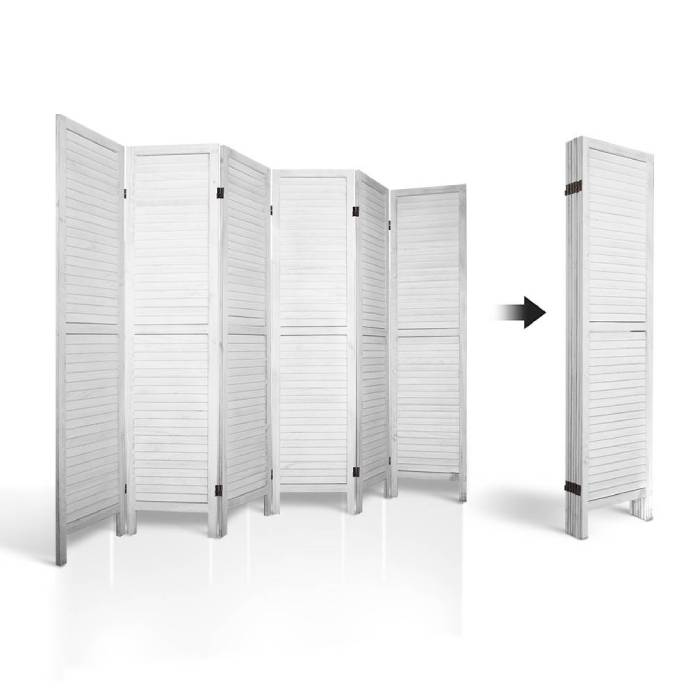 Artiss 6 Panel Room Divider Privacy Screen Foldable Wood Stand