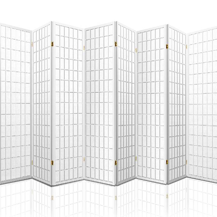 Artiss 8 Panel Room Divider Privacy Screen Dividers Stand Oriental Vintage White