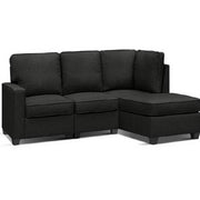 Artiss Sofa Lounge Set 4 Seater Modular Chaise Chair Couch Fabric Dark Grey