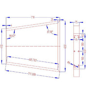 2x Coffee Dining Table Legs Steel Industrial Vintage Bench Metal Trapezoid 710MM