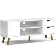 Artiss TV Cabinet Entertainment Unit Stand Wooden Scandinavian 120cm White