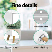 Artiss TV Cabinet Entertainment Unit Stand Wooden Scandinavian 120cm White