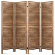 Artiss Room Divider Privacy Screen Foldable Partition Stand 4 Panel Brown