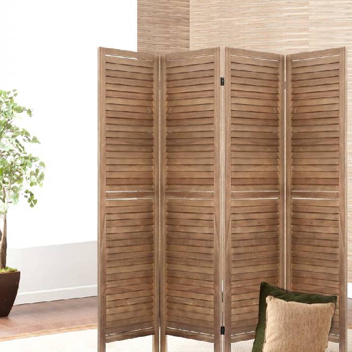 Artiss Room Divider Privacy Screen Foldable Partition Stand 4 Panel Brown