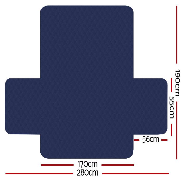 Artiss Sofa Cover Quilted Couch Covers Lounge Protector Slipcovers 3 Seater