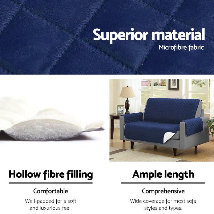 Artiss Sofa Cover Quilted Couch Covers Lounge Protector Slipcovers 3 Seater
