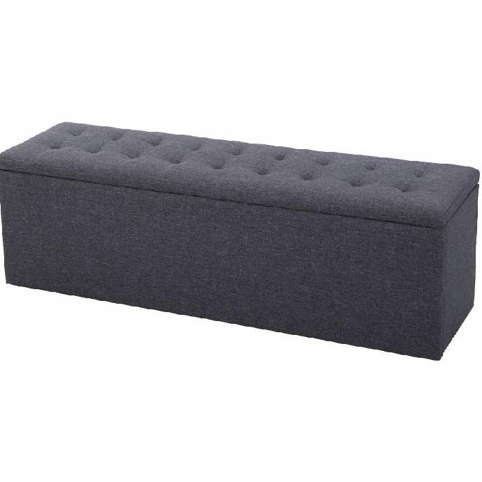 Artiss Storage Ottoman Blanket Box Linen Foot Stool Rest Chest Couch Grey