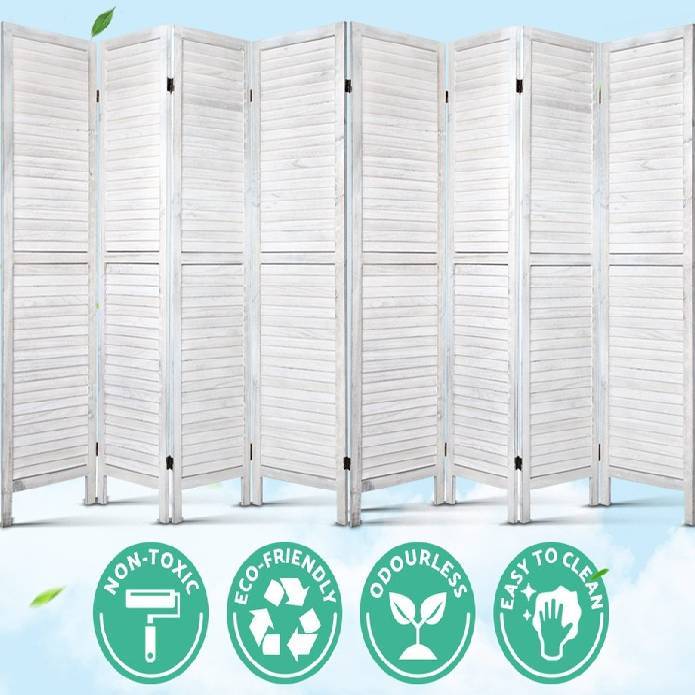 Artiss 8 Panel Room Divider Screen Privacy Wood Dividers Timber Stand