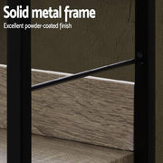 Artiss Bookshelf Wooden Display Shelves Bookcase Shelf Storage Metal Wall Black