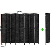 Artiss Room Divider 8 Panel Dividers Privacy Screen Rattan Wooden Stand