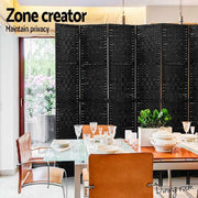 Artiss Room Divider 8 Panel Dividers Privacy Screen Rattan Wooden Stand