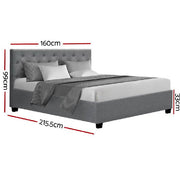 Artiss Queen Size Gas Lift Bed Frame Base With Storage Mattress VILA
