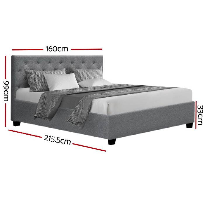 Artiss Queen Size Gas Lift Bed Frame Base With Storage Mattress VILA