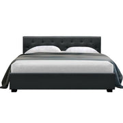 Artiss Queen Size Gas Lift Bed Frame Base With Storage Mattress VILA Charcoal
