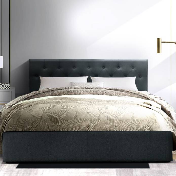 Artiss Queen Size Gas Lift Bed Frame Base With Storage Mattress VILA