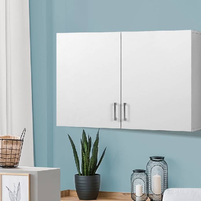 Cefito Wall Cabinet Storage Bathroom Kitchen Bedroom Cupboard Organiser White