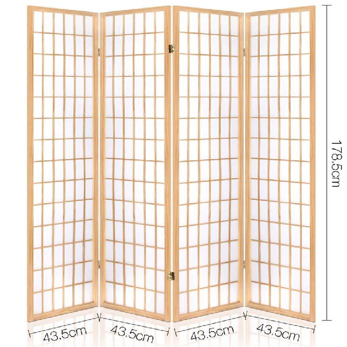 Artiss 4 Panel Wooden Room Divider