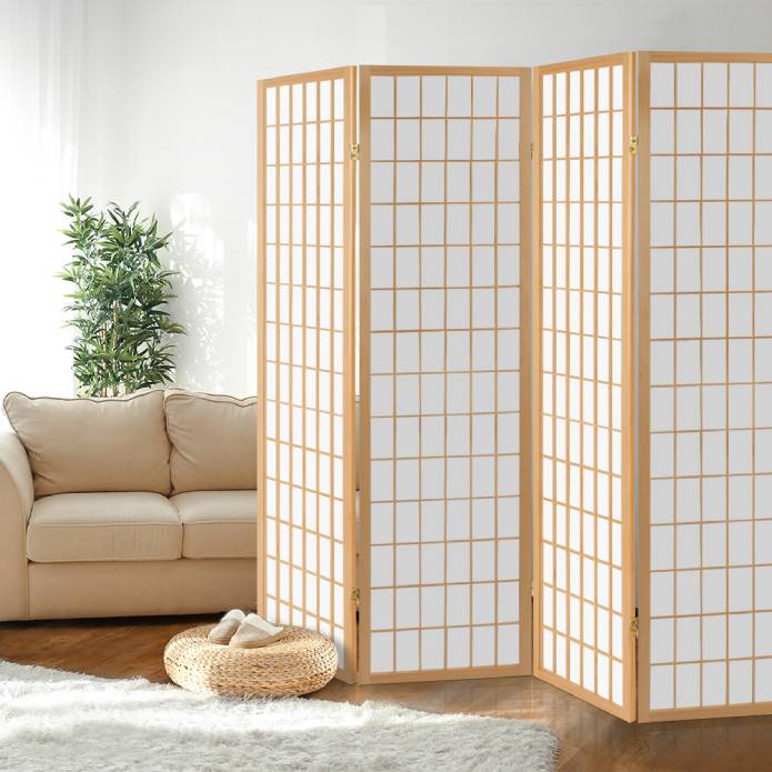 Artiss 4 Panel Wooden Room Divider