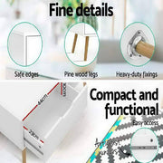 Artiss Coffee Table Storage Drawer Open Shelf Wooden Legs Scandinavian White