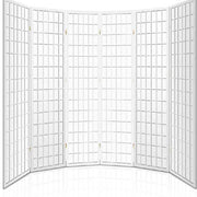 Artiss 6 Panel Room Divider Privacy Screen Foldable Pine Wood Stand White