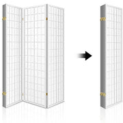 Artiss 6 Panel Room Divider Privacy Screen Foldable Pine Wood Stand White