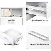 Artiss Bedside Tables Drawers Storage Cabinet Drawers Side Table White