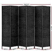 Artiss 6 Panel Room Divider Screen Privacy Rattan Timber Foldable Dividers Stand Hand Woven