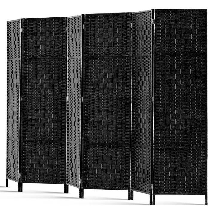 Artiss 6 Panel Room Divider Screen Privacy Rattan Timber Foldable Dividers Stand Hand Woven