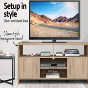 Artiss TV Cabinet Entertainment Unit Stand Storage Shelf Sideboard 140cm Oak