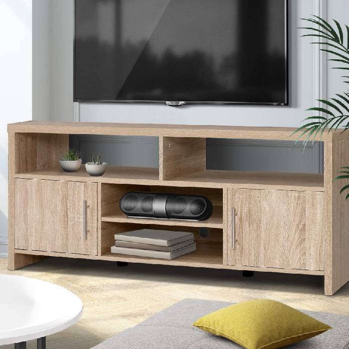 Artiss TV Cabinet Entertainment Unit Stand Storage Shelf Sideboard 140cm Oak