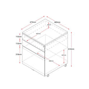 Rapidline 3 Drawer Steel Mobile Pedestal