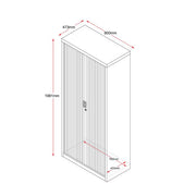 Rapidline 900W GO Tambour Door Cupboard With Shelvess