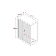 Rapidline 900W GO Tambour Door Cupboard With Shelvess