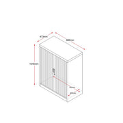 Rapidline 900W GO Tambour Door Cupboard With Shelvess