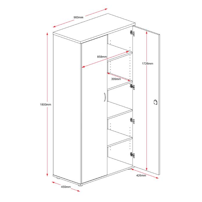 Rapidline Lockable Full Door Cupboard