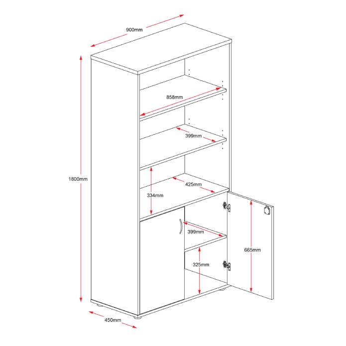 Rapidline Lockable Half Door Wall Unit