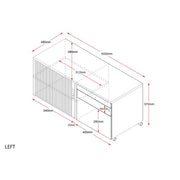 Rapidline Mobile Caddy Unit - Left Hand Tambour Door