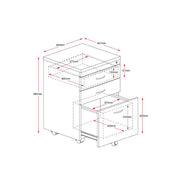 Rapidline Mobile Pedestal 2 Personal Drawers and 1 File Drawer