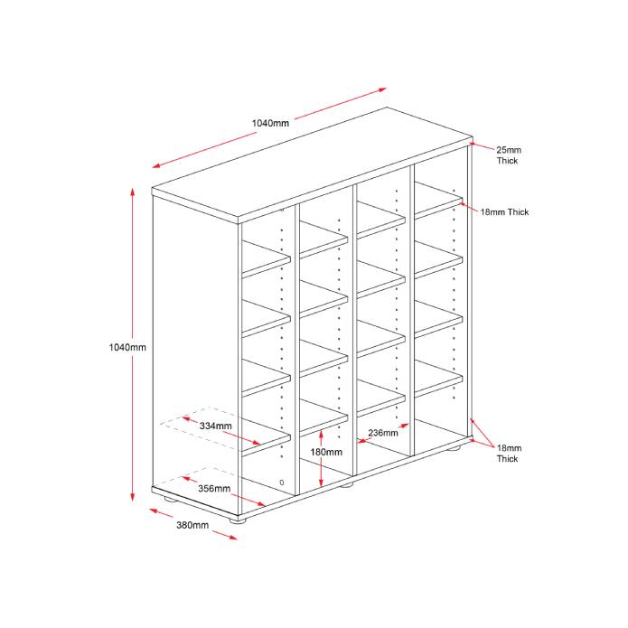 Rapidline Pigeon Hole Unit 20 Holes