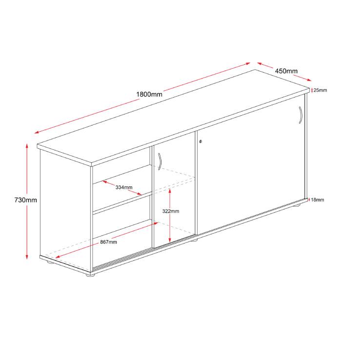 Rapidline Span Sliding Door Credenza