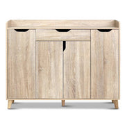 Artiss Shoe Cabinet Shoes Storage Rack 120cm Organiser Drawer Cupboard Wood